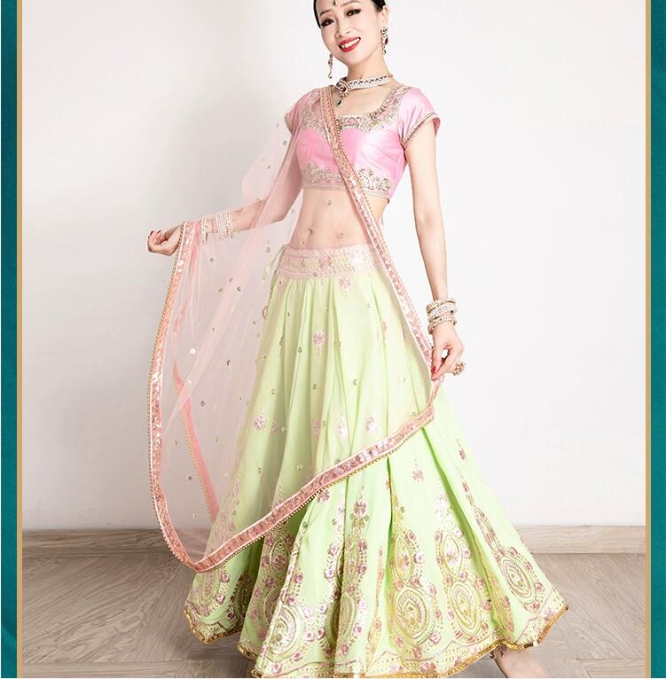 Salwar Kameez Set - Gaun Dansa Wanita India Sari Bordir