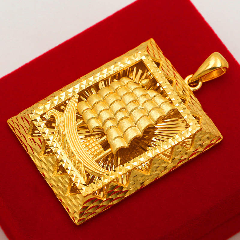 Ethnic Fashion Store - Liontin kalung emas pria asli 9999