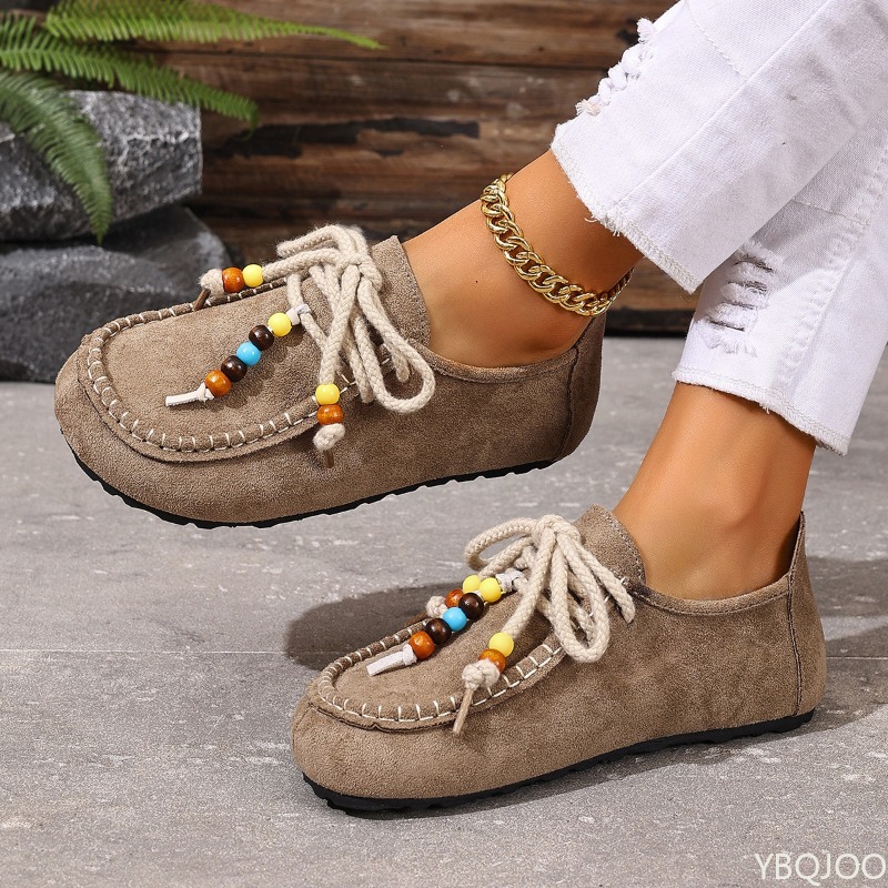 New Ethnic Fashion - Sepatu Loafer Wanita Gaya Etnik, Kasual,