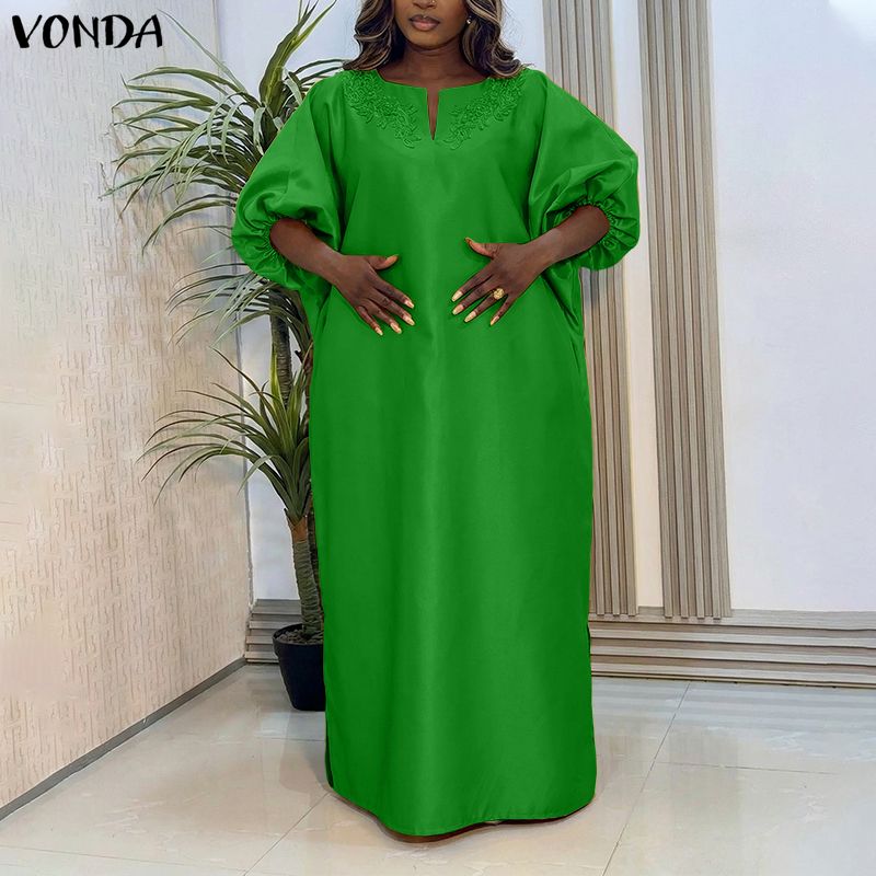 Ethnic Gown - VONDA Gaun Satin Wanita Ukuran Besar