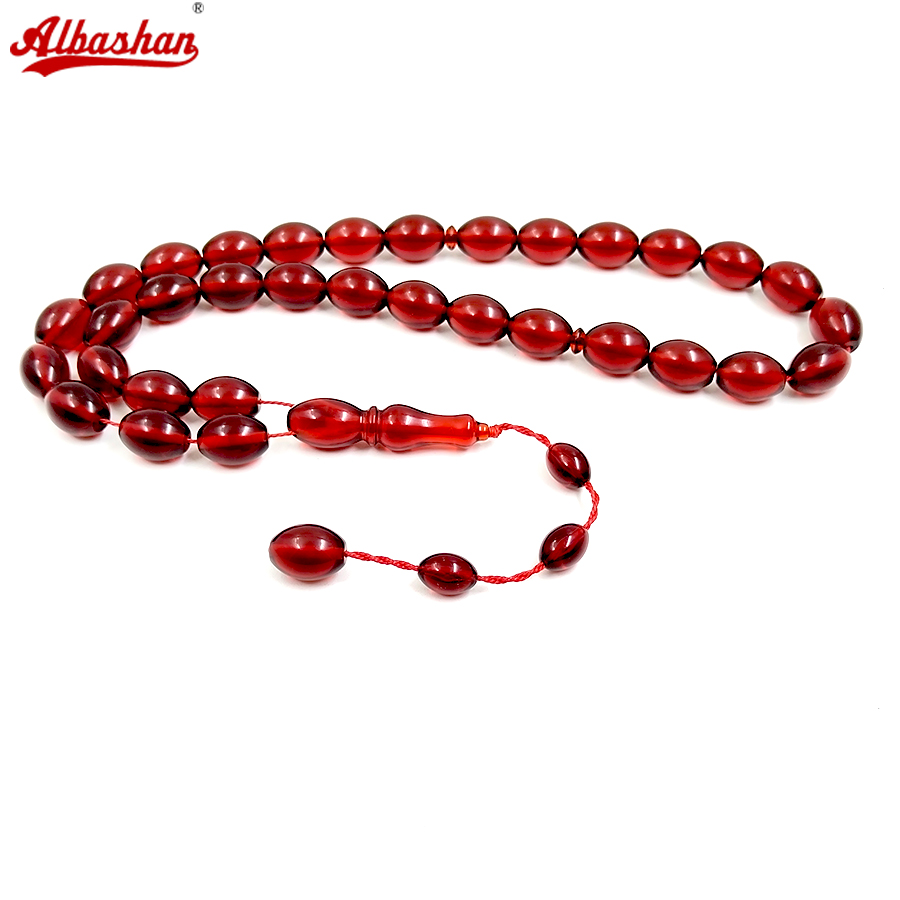 Ethnic Fashion Store - Tasbih Resin Merah 33 Butir Gelang