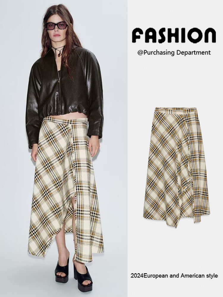 New Ethnic Fashion - Rok Midi Pinggang Tinggi Wanita Keluaran