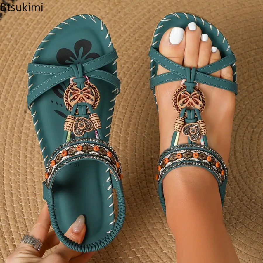 Ethnic Fashion Dress - Sandal Bohemian Wanita Sepatu Kasual Pantai
