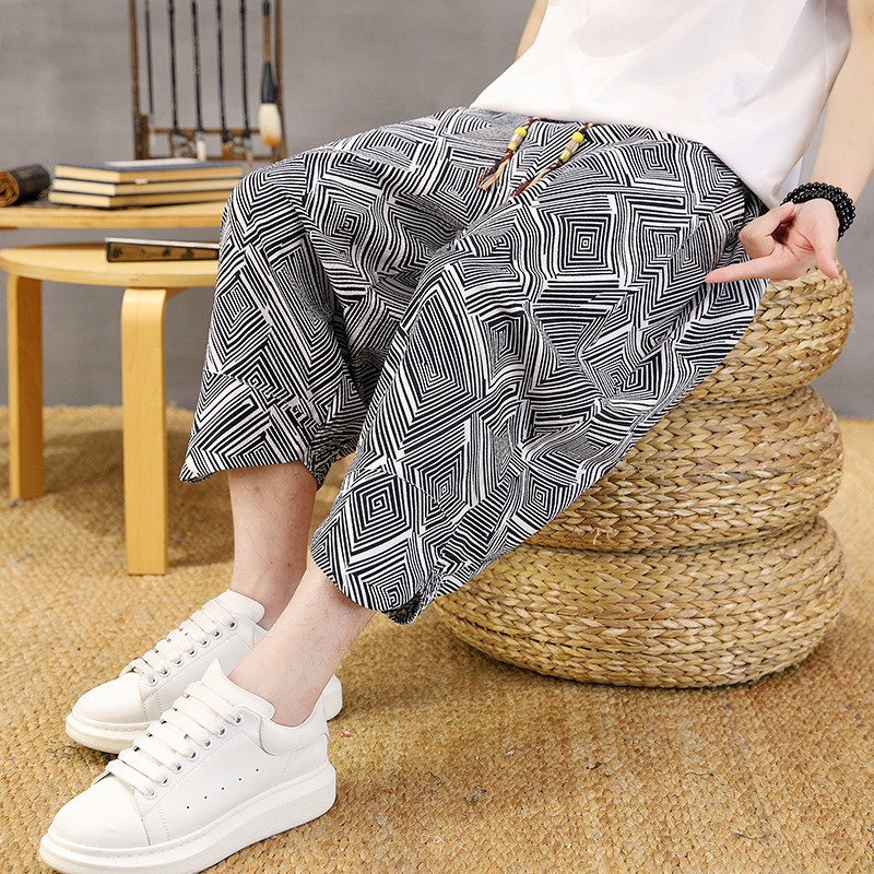 Ethnic Fashion Men - Celana Pendek Kasual Pria Musim Panas