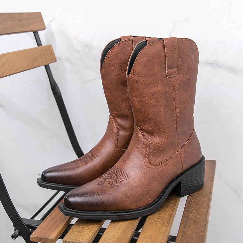 Ethnic Fashion Men - Sepatu Bot Pria Bordir Klasik Sepatu