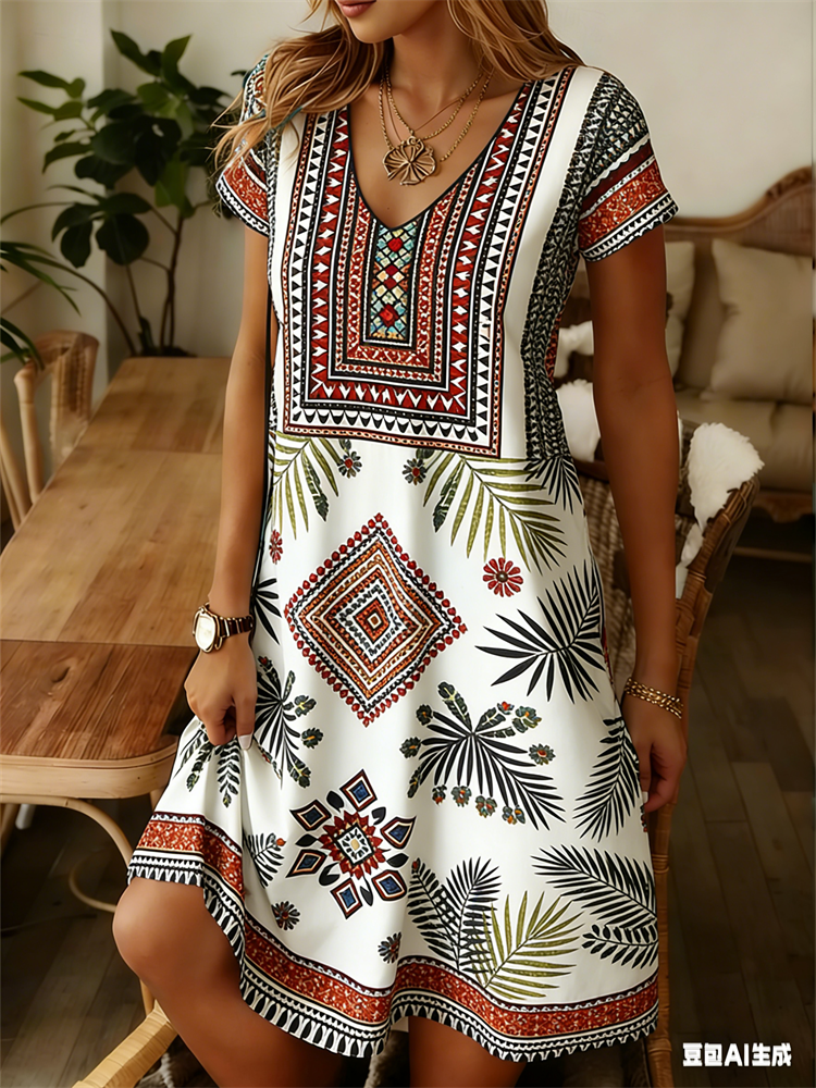 Ethnic Fashion Dress - Gaun Wanita Gaya Etnik Musim Panas