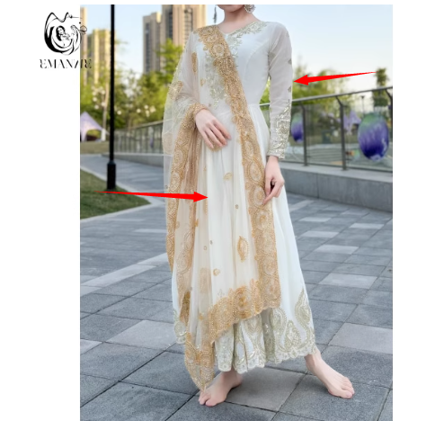 Pakaian Tradisional India Kost - Salwar Kameez Set ulasan dan harga