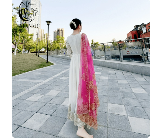 Pakaian Tradisional India Kost - Salwar Kameez Set ulasan dan harga