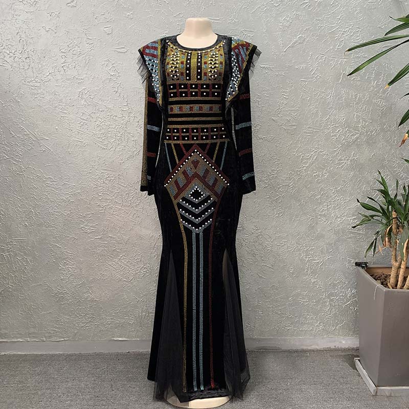 Gaun Berlian Imitasi Cetak Etn - Ethnic Fashion House ulasan dan harga