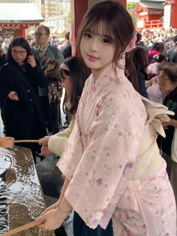 Kostum Fotografi Gaya Kimono T - Ethnic Fashion Girls ulasan dan harga