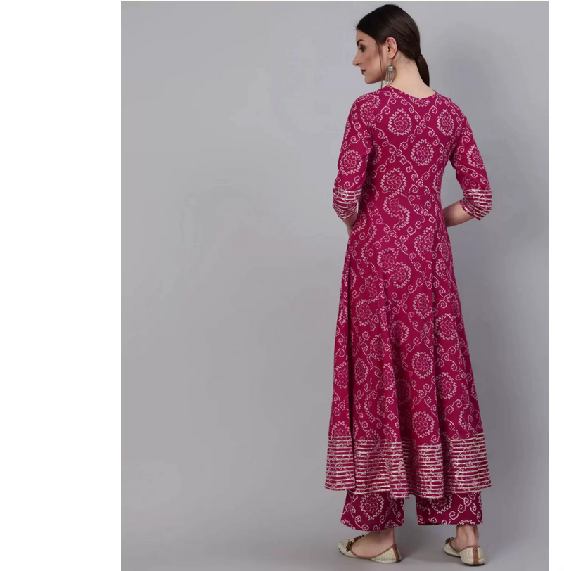 Set 3 Potong Wanita Motif Bung - Salwar Kameez Set ulasan dan harga