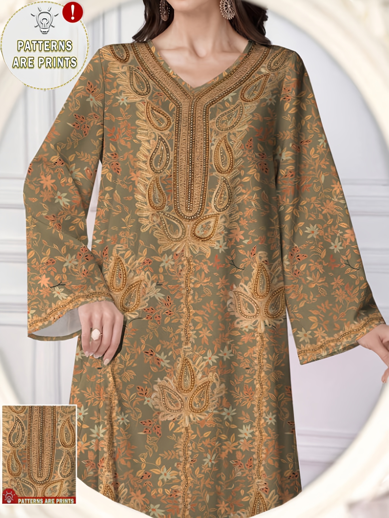 Gaun elegan Timur Tengah, gaya - Ethnic Fashion Dress ulasan dan harga
