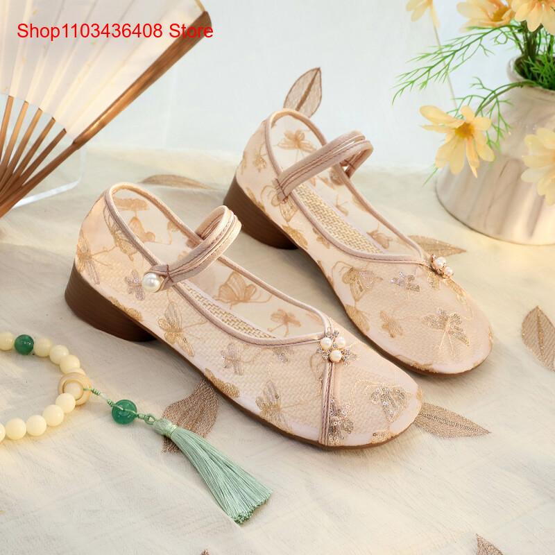 Sepatu Hak Rendah Jaring Baru  - Ethnic Style ulasan dan harga