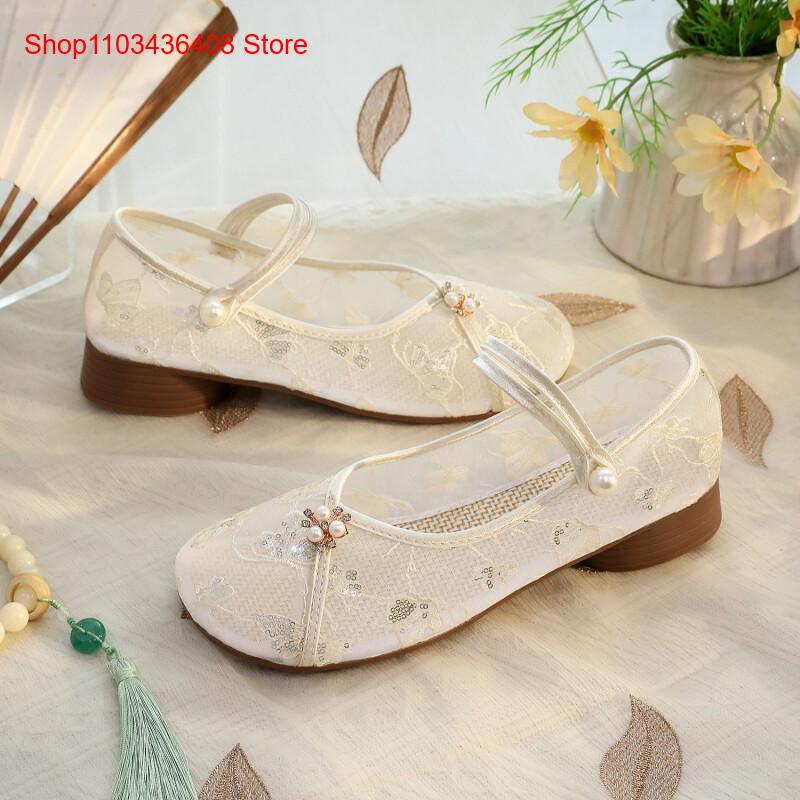 Sepatu Hak Rendah Jaring Baru  - Ethnic Style ulasan dan harga