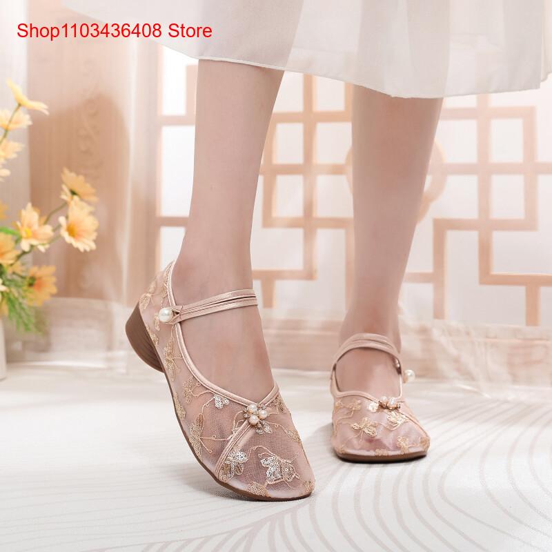 Sepatu Hak Rendah Jaring Baru  - Ethnic Style ulasan dan harga