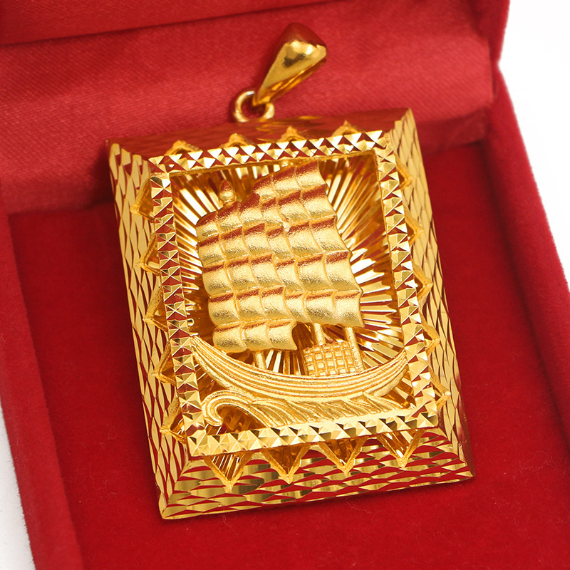 Liontin kalung emas pria asli  - Ethnic Fashion Store ulasan dan harga