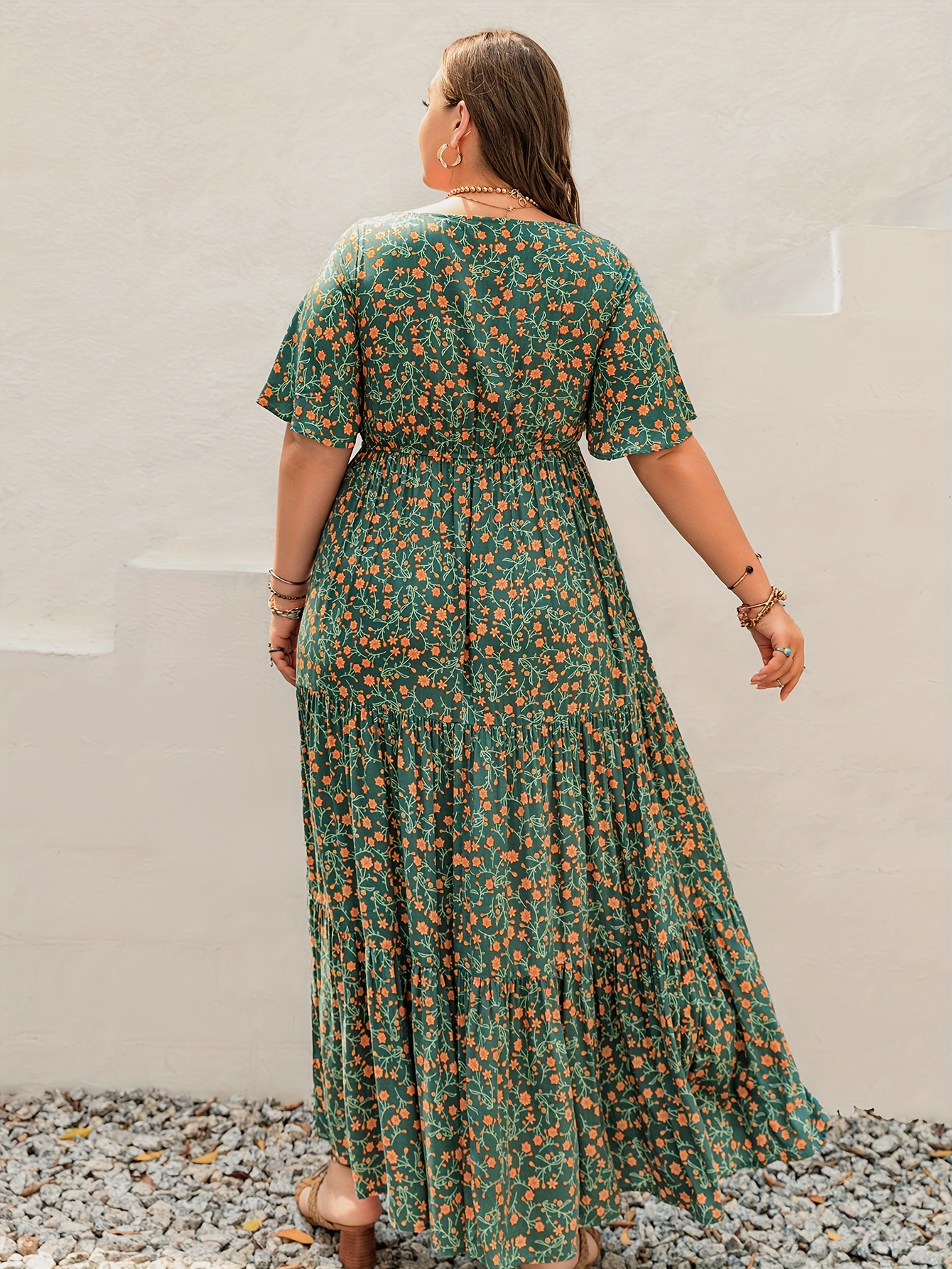 Gaun Panjang Bohemian Ukuran B - Ethnic Fashion Dress ulasan dan harga