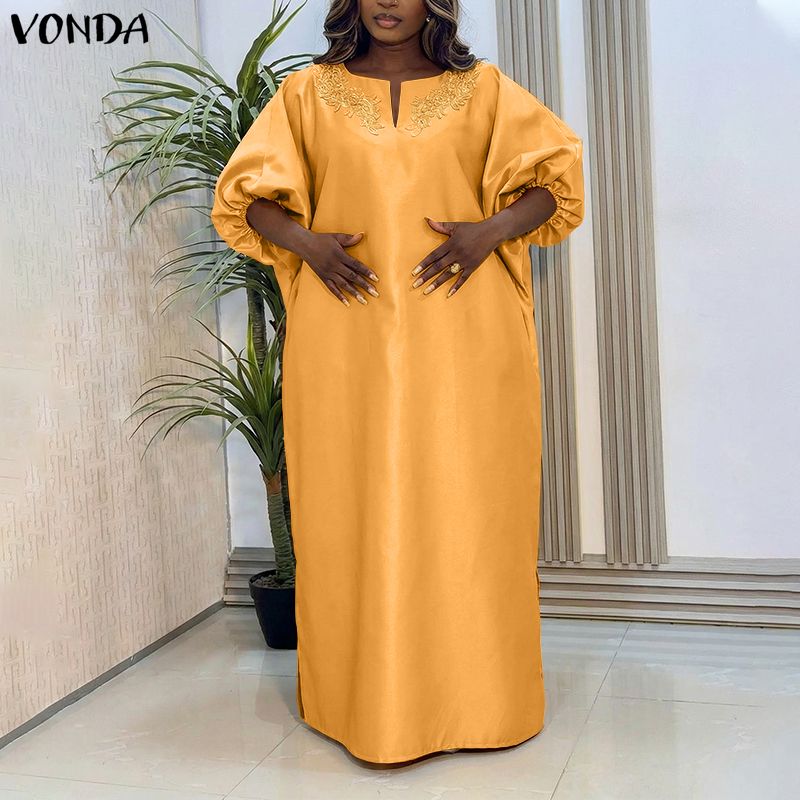 VONDA Gaun Satin Wanita Ukuran - Ethnic Gown ulasan dan harga