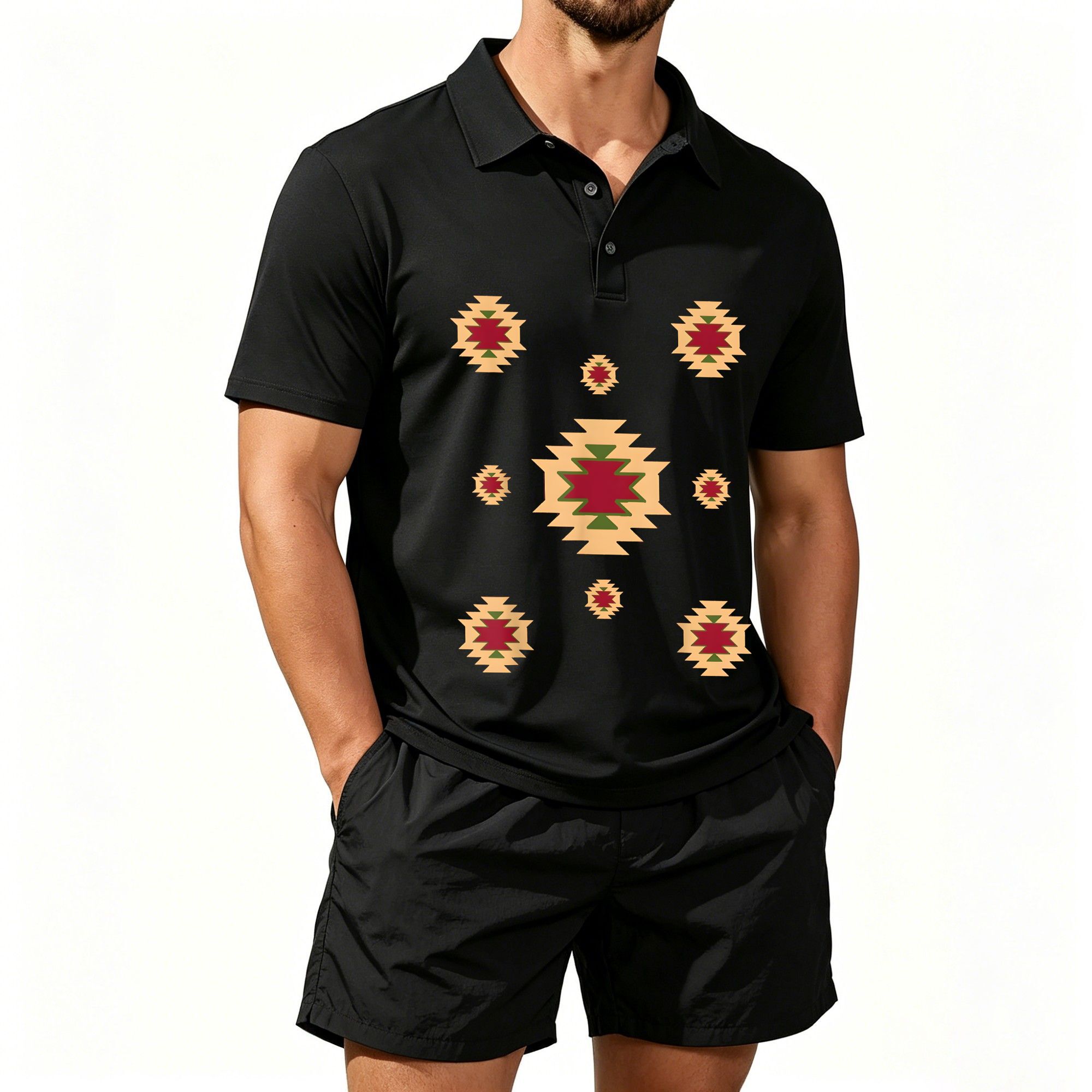 Setelan Kaos Polo Lengan Pende - Ethnic Style ulasan dan harga
