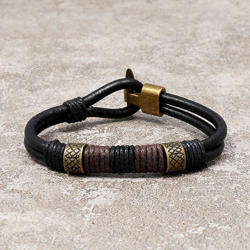 Gelang Kulit Pria Berkualitas  - Ethnic Fashion Pk ulasan dan harga