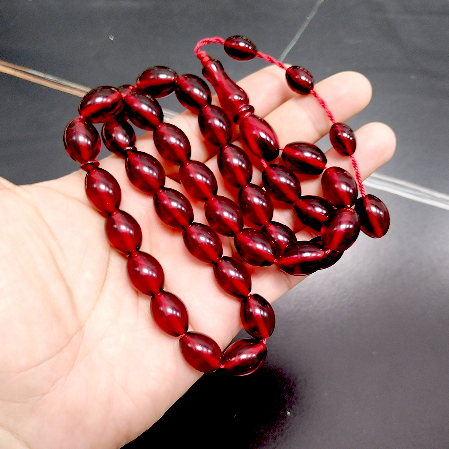 Tasbih Resin Merah 33 Butir Ge - Ethnic Fashion Store ulasan dan harga