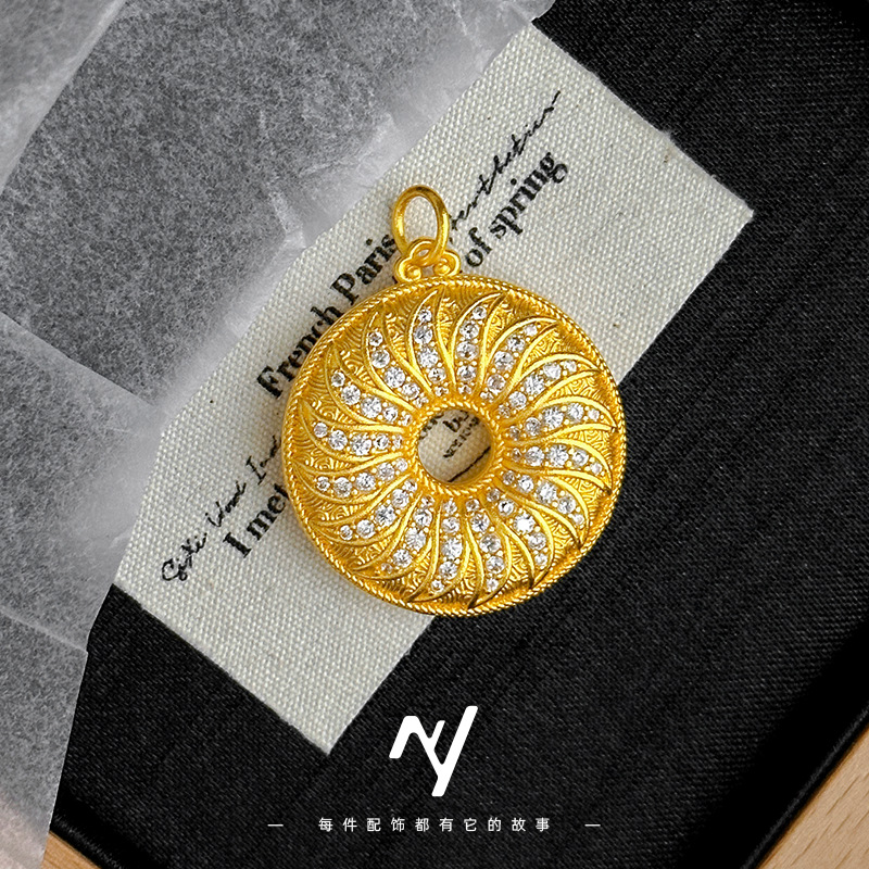 Kalung liontin bunga matahari  - Ethnic Fashion Store ulasan dan harga