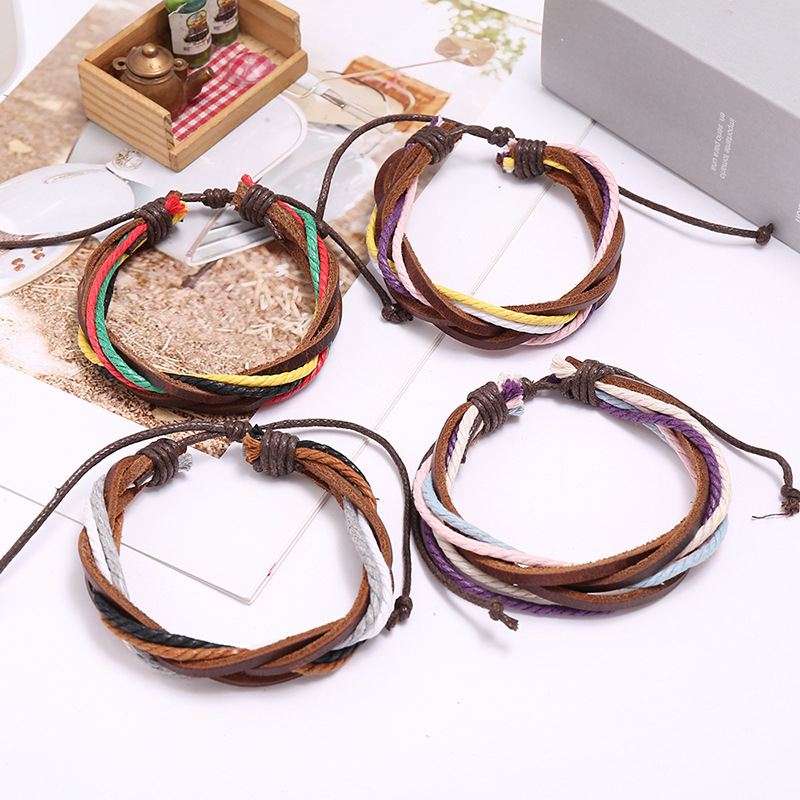 Gelang Kulit Asli Anyaman Tali - Ethnic Fashion Pk ulasan dan harga