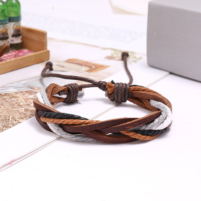 Gelang Kulit Asli Anyaman Tali - Ethnic Fashion Pk ulasan dan harga