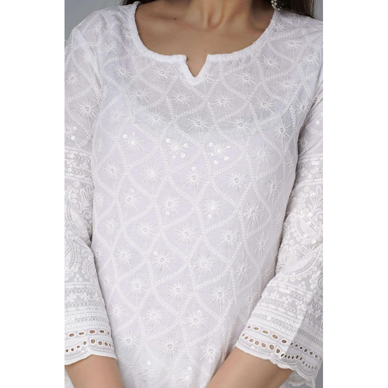 Kurti Katun Chikankari India u - Salwar Kameez Set ulasan dan harga