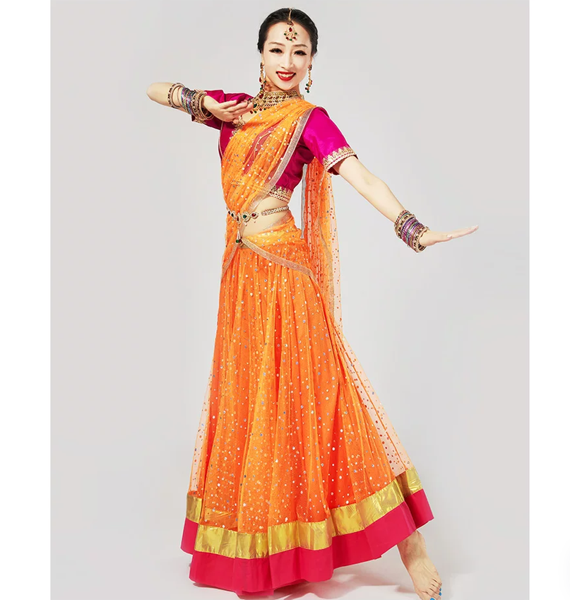 Kostum pertunjukan tari India, - Salwar Kameez Set ulasan dan harga