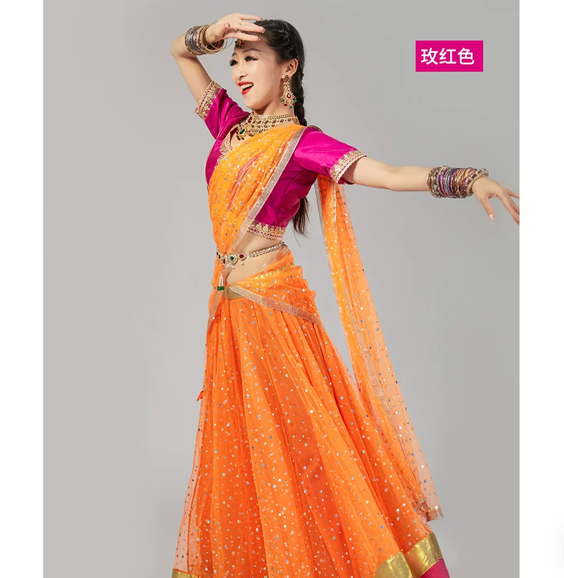 Kostum pertunjukan tari India, - Salwar Kameez Set ulasan dan harga