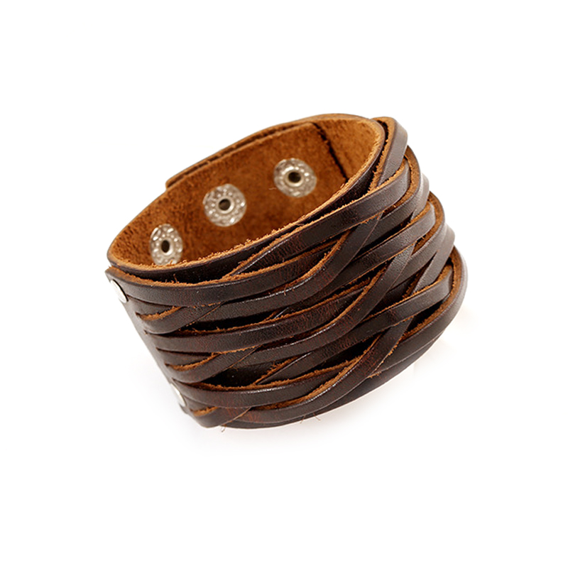 Gelang kulit asli lebar Double - Ethnic Fashion Pk ulasan dan harga