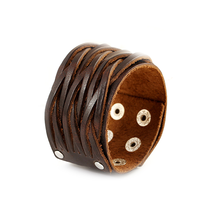 Gelang kulit asli lebar Double - Ethnic Fashion Pk ulasan dan harga