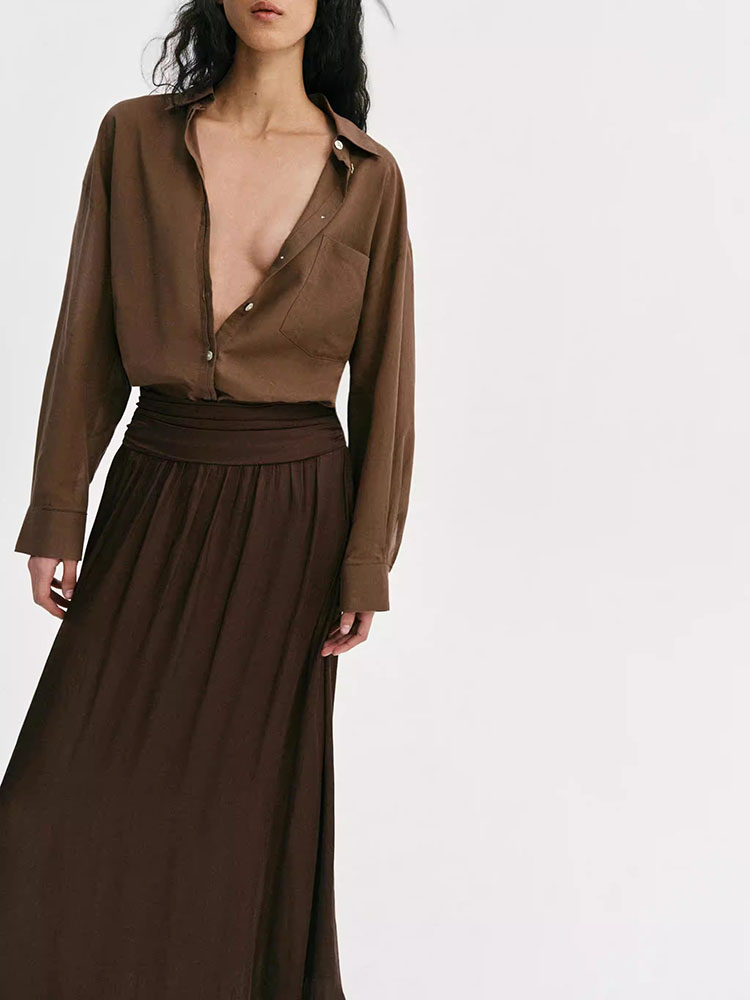 Rok Midi Wanita Musim Panas Ba - New Ethnic Fashion ulasan dan harga