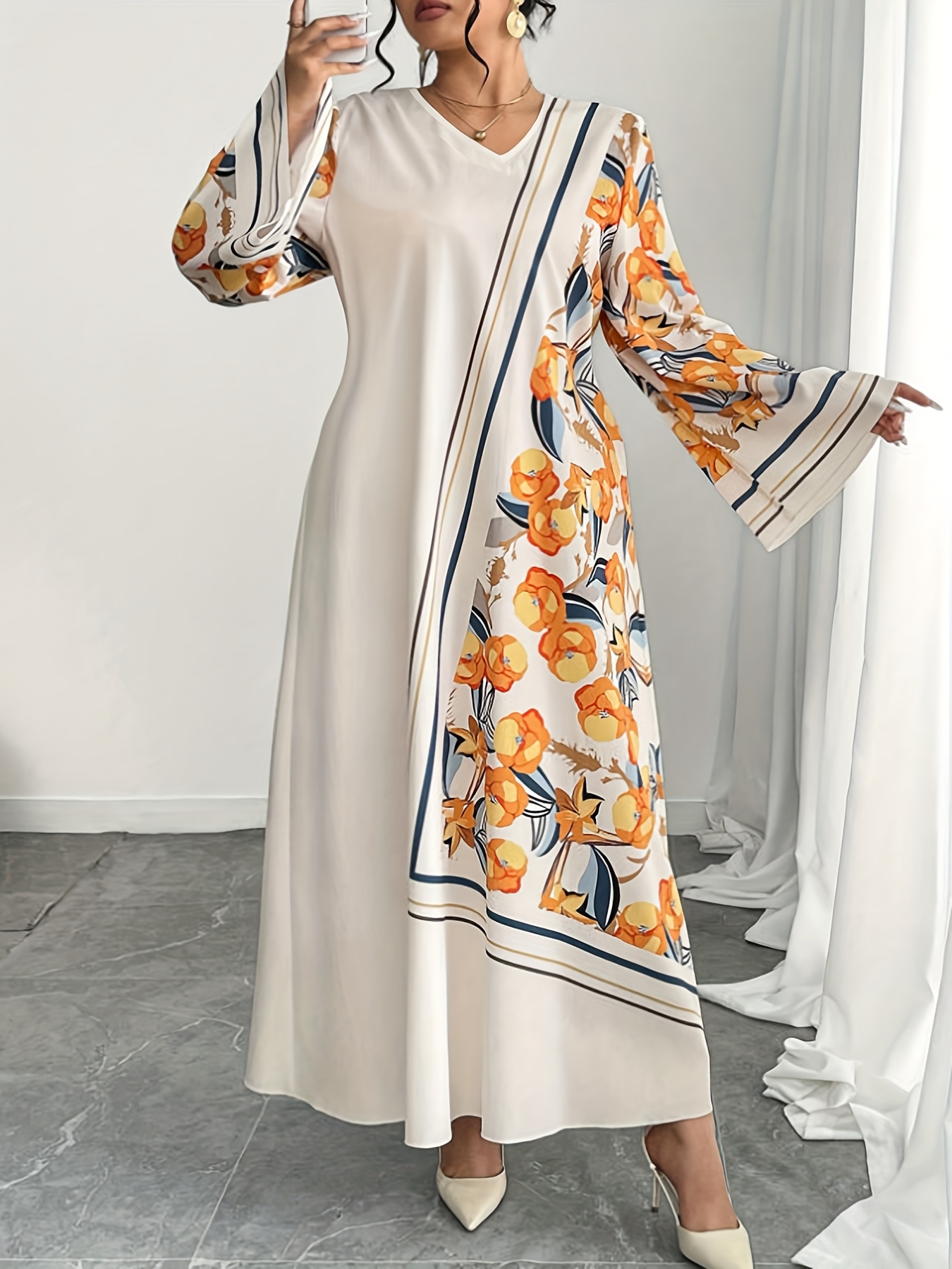 Gaun Timur Tengah Wanita Modis - Ethnic Gown ulasan dan harga