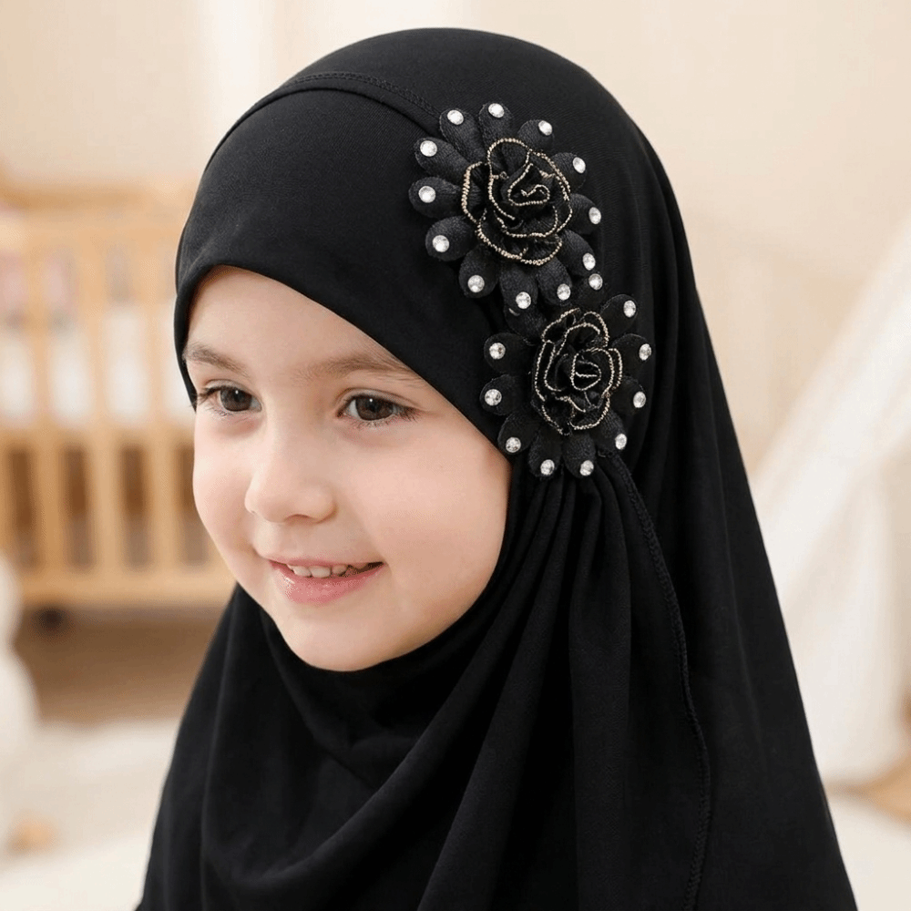 Hijab Anak Motif Bunga Solid G - Ethnic Fashion Girls ulasan dan harga