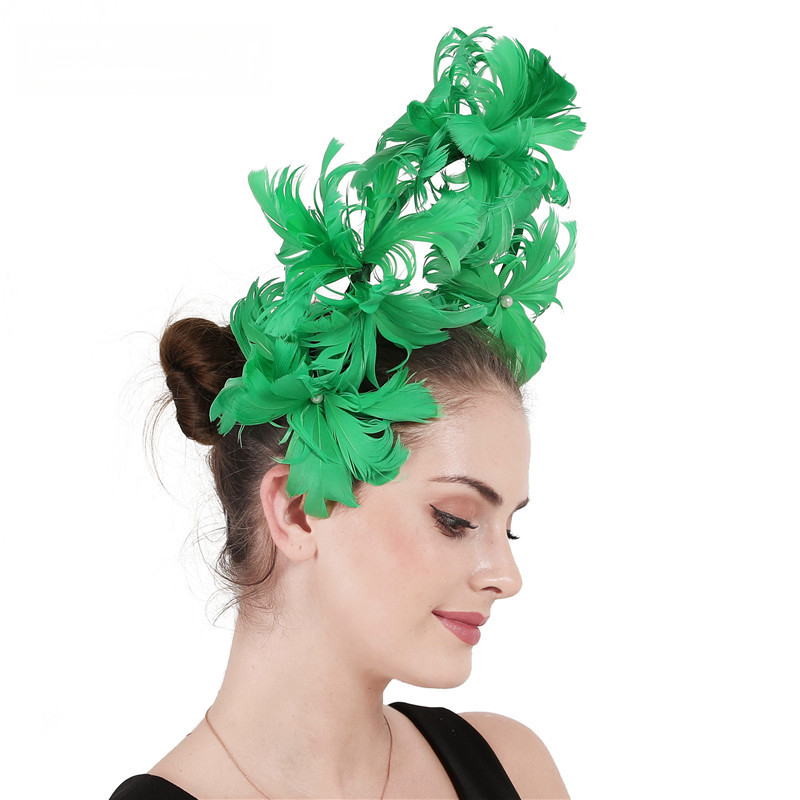 Topi hiasan kepala bulu gaya e - Ethnic Fashion Runway ulasan dan harga