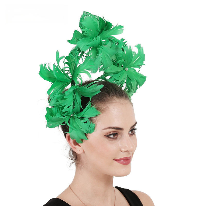 Topi hiasan kepala bulu gaya e - Ethnic Fashion Runway ulasan dan harga