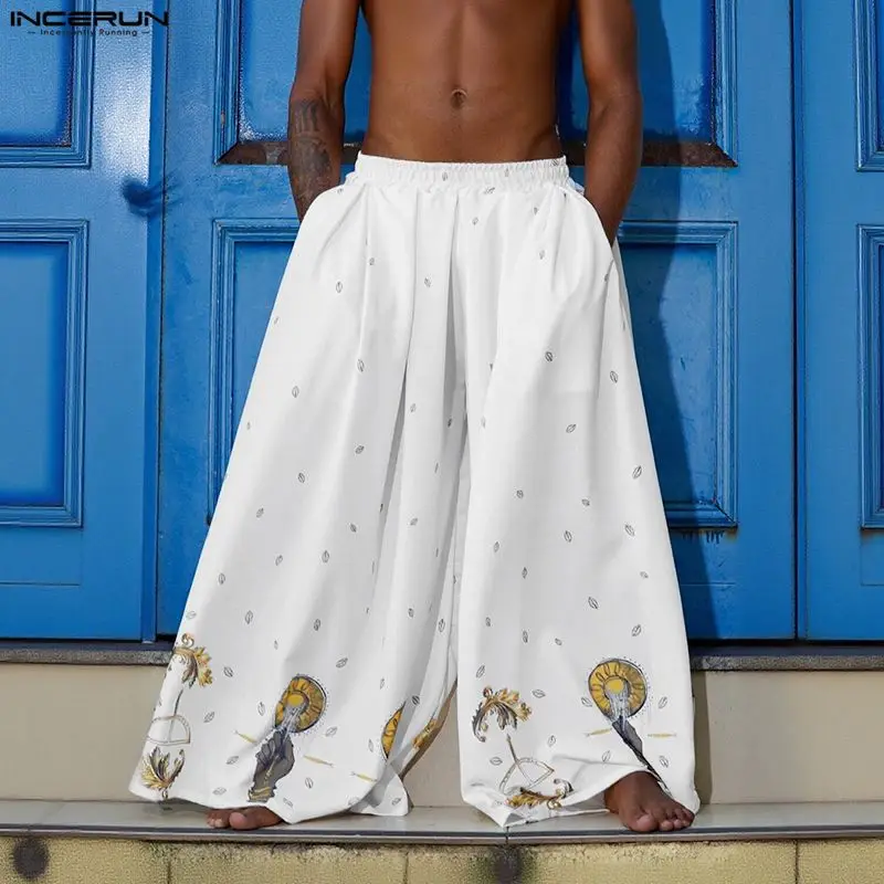 INCERUN Celana Kaki Lebar Pria - Ethnic Fashion Men ulasan dan harga