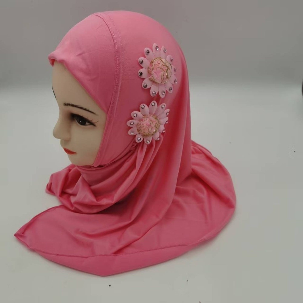 Hijab Anak Motif Bunga Solid,  - Ethnic Fashion Girls ulasan dan harga