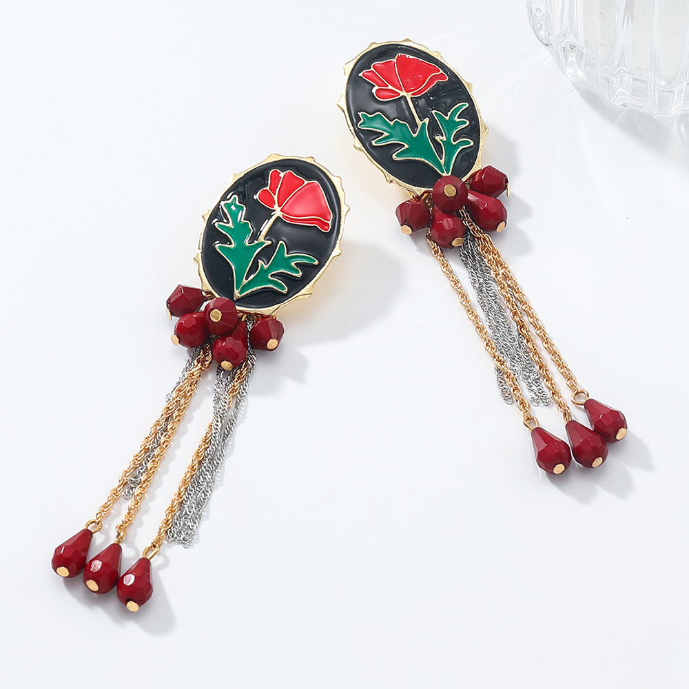 Anting-anting bunga enamel tre - Ethnic Fashion Trends 2026 ulasan dan harga