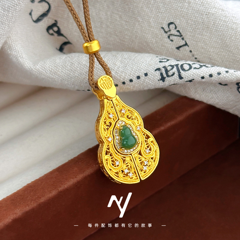 Liontin labu emas asli 24K 999 - Ethnic Fashion Store ulasan dan harga