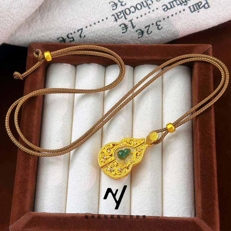 Liontin labu emas asli 24K 999 - Ethnic Fashion Store ulasan dan harga