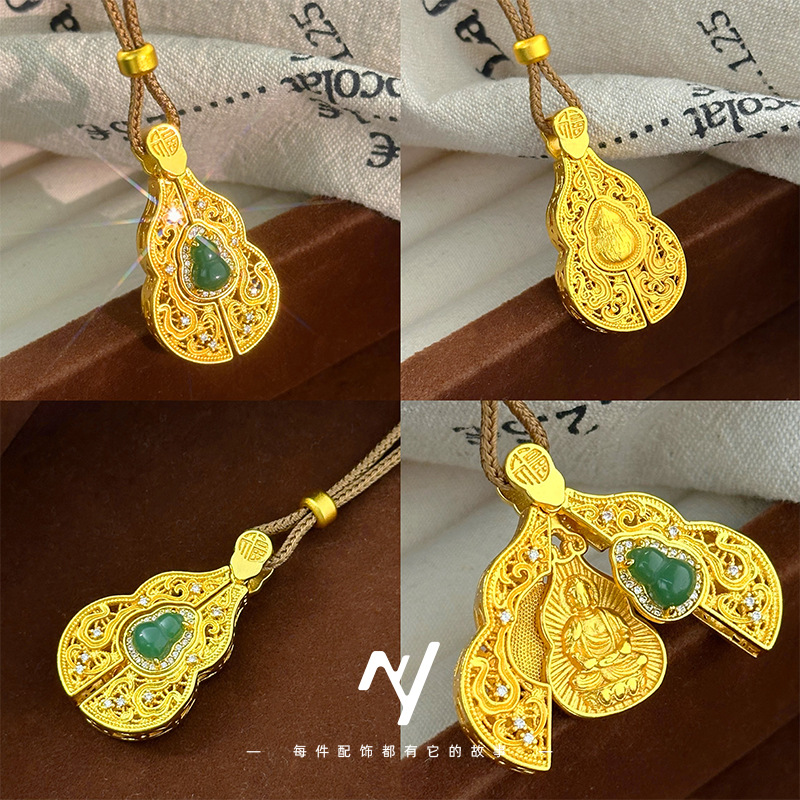 Liontin labu emas asli 24K 999 - Ethnic Fashion Store ulasan dan harga