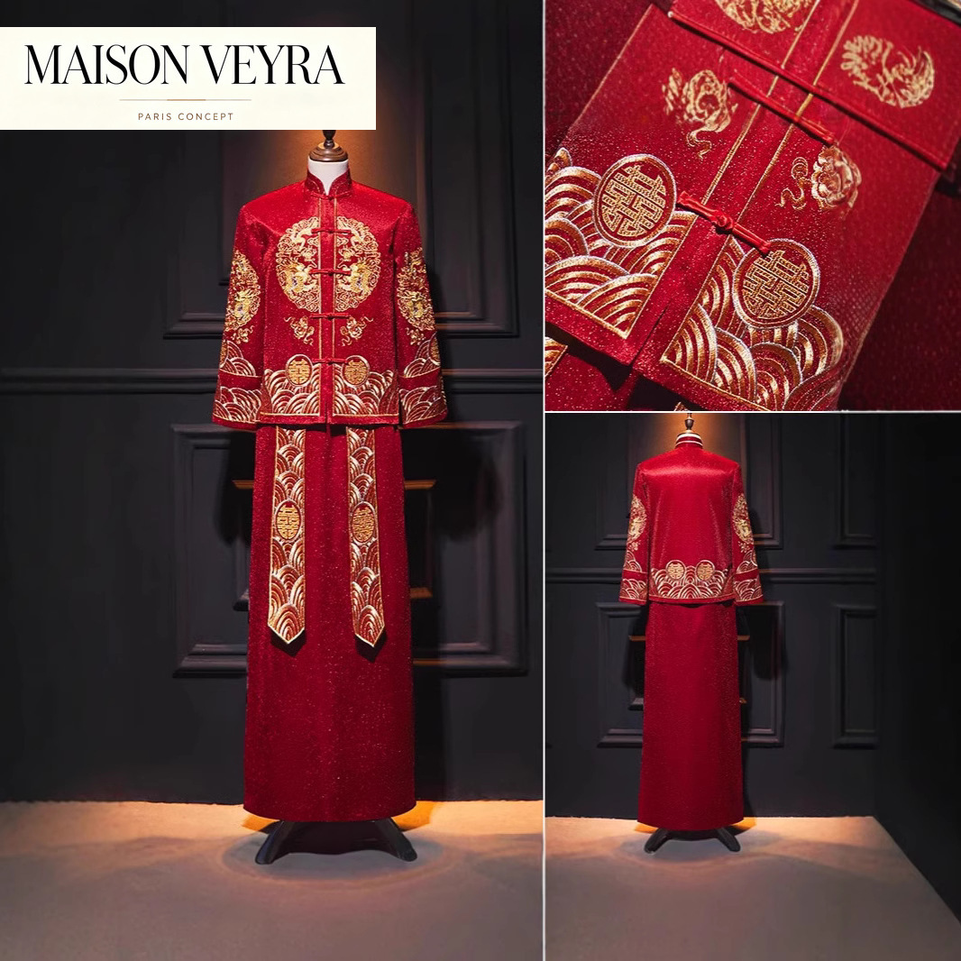 Pakaian Pria Xiuhe Bordir Gaya - Salwar Kameez Set ulasan dan harga