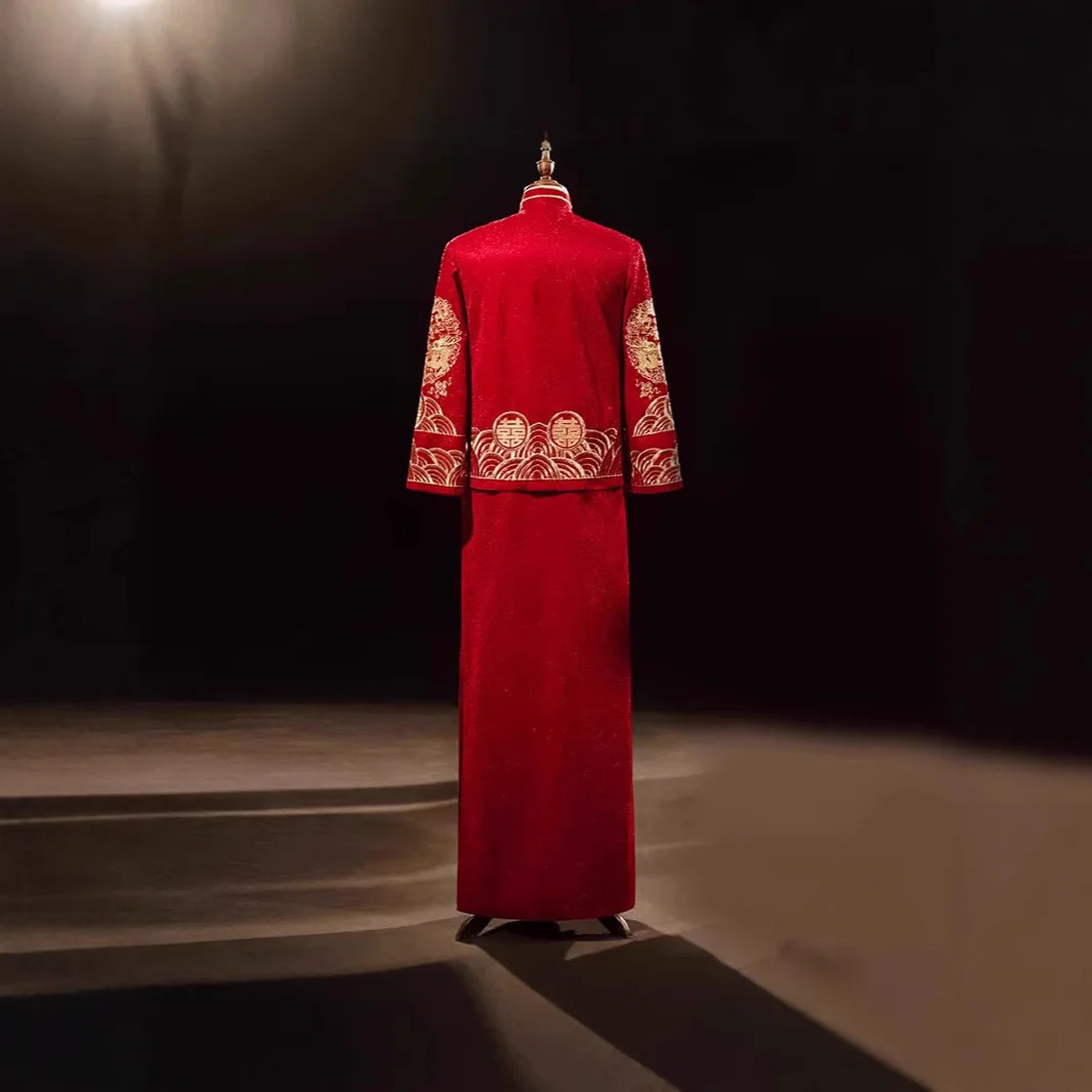 Pakaian Pria Xiuhe Bordir Gaya - Salwar Kameez Set ulasan dan harga