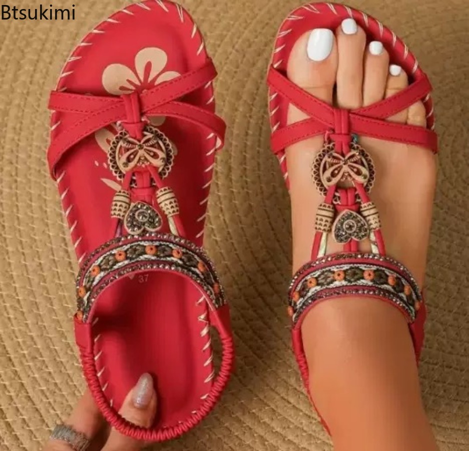 Sandal Bohemian Wanita Sepatu  - Ethnic Fashion Dress ulasan dan harga