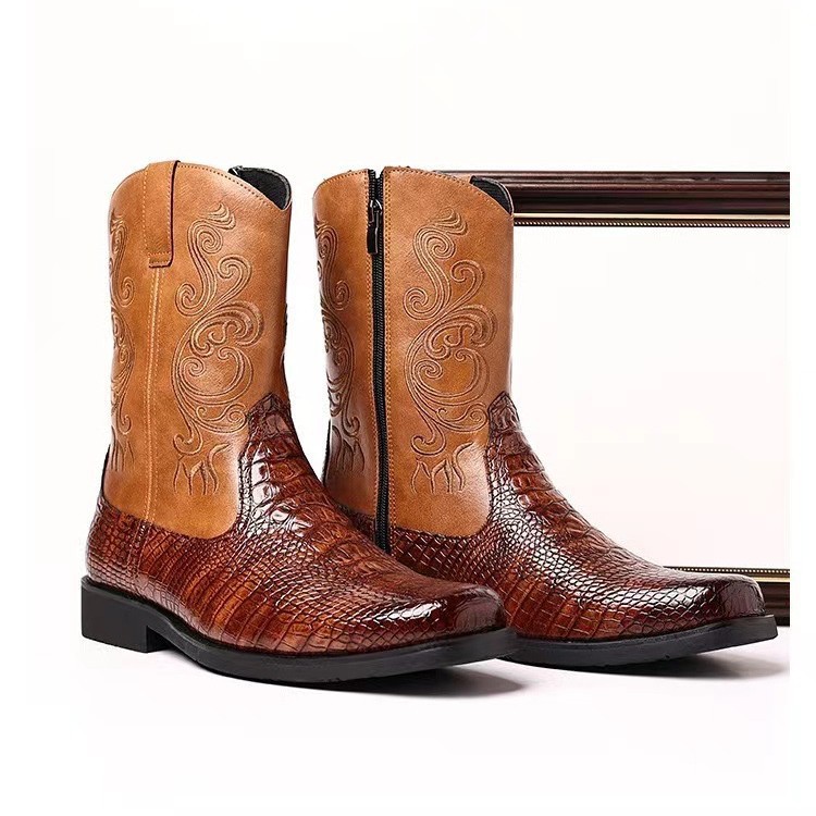 Sepatu Bot Koboi Barat Kasual  - Ethnic Fashion Men ulasan dan harga