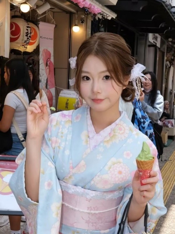 Kostum Fotografi Kimono Tradis - Ethnic Fashion Girls ulasan dan harga
