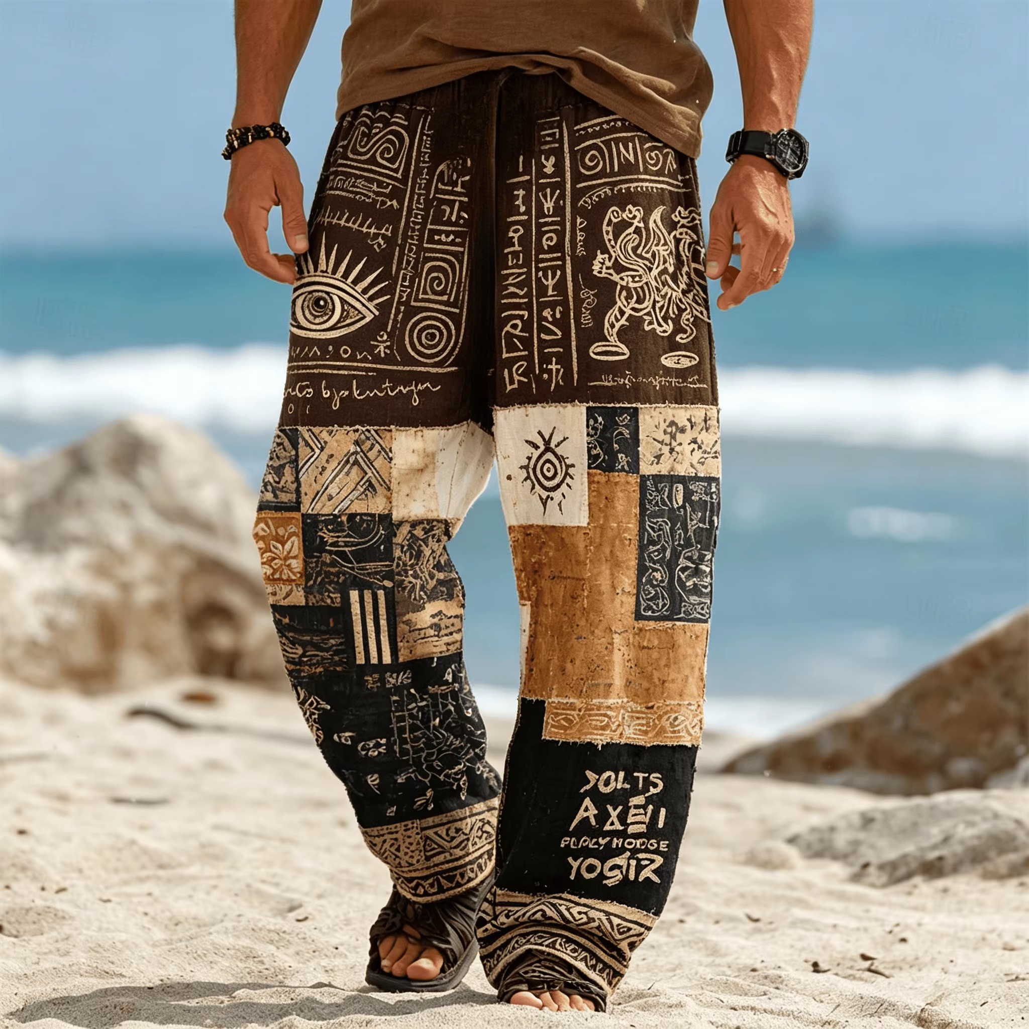 Celana Kaki Lurus Longgar Gaya - Ethnic Fashion Men ulasan dan harga